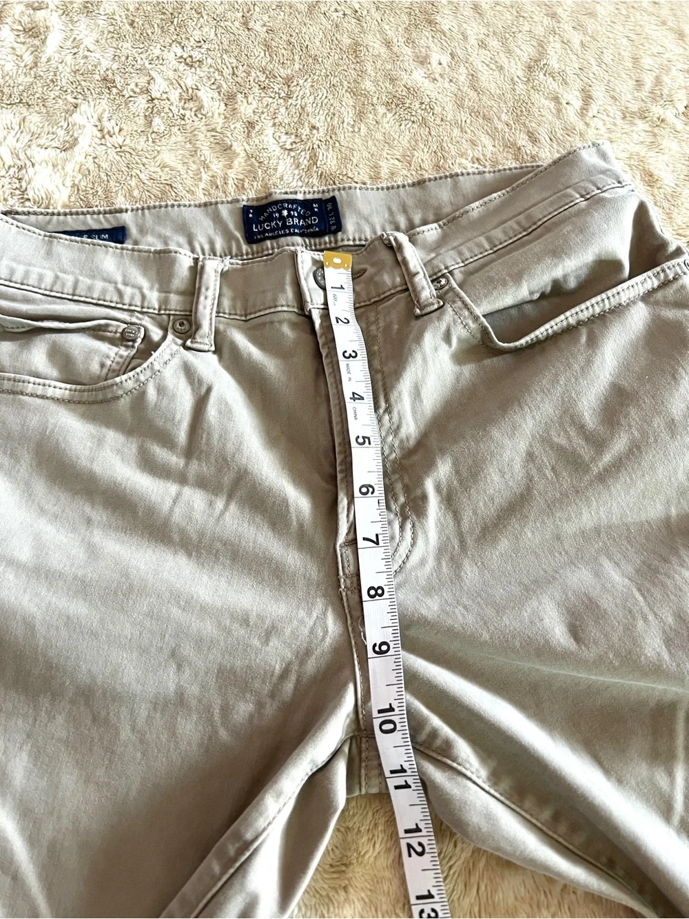 LUCKY BRAND Men's Tan Khaki 121 Heritage Slim Jeans Size 32x30